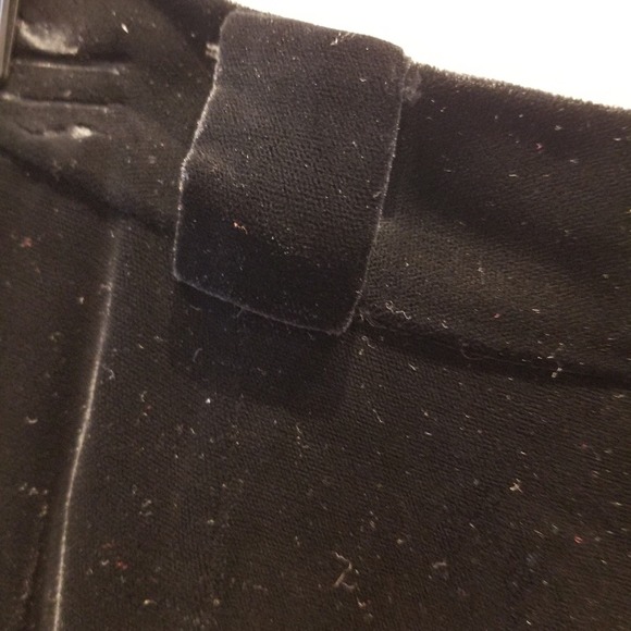 Vintage 90's Black Velvet Dress Pants High Waist Belt Loops Lined Size 6 - Picture 13 of 15